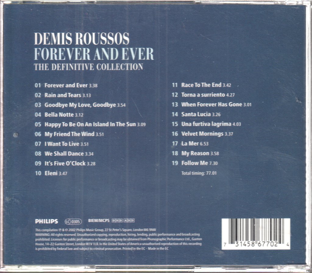 Demis Roussos - Forever And Ever (The Definitive Collection) - Cd