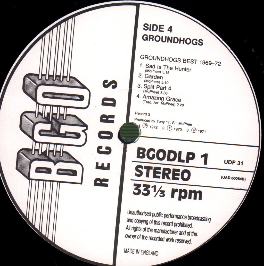 Groundhogs - Groundhogs Best 1969-72 - Double Lp