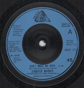 Jennifer Warnes - Don't Make Me Over - 7 Inch