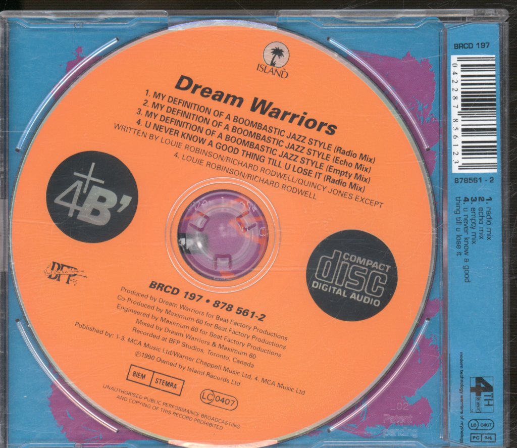 Dream Warriors - My Definition Of A Boombastic Jazz Style - Cd