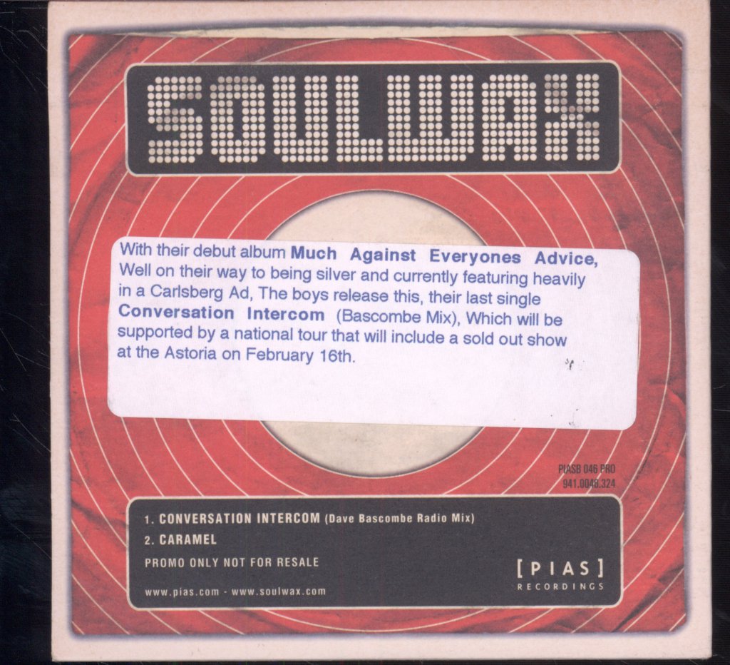 Soulwax - Conversation Intercom - Cd