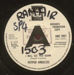 Pepper Angeliss - I Will See You Again - 7 Inch