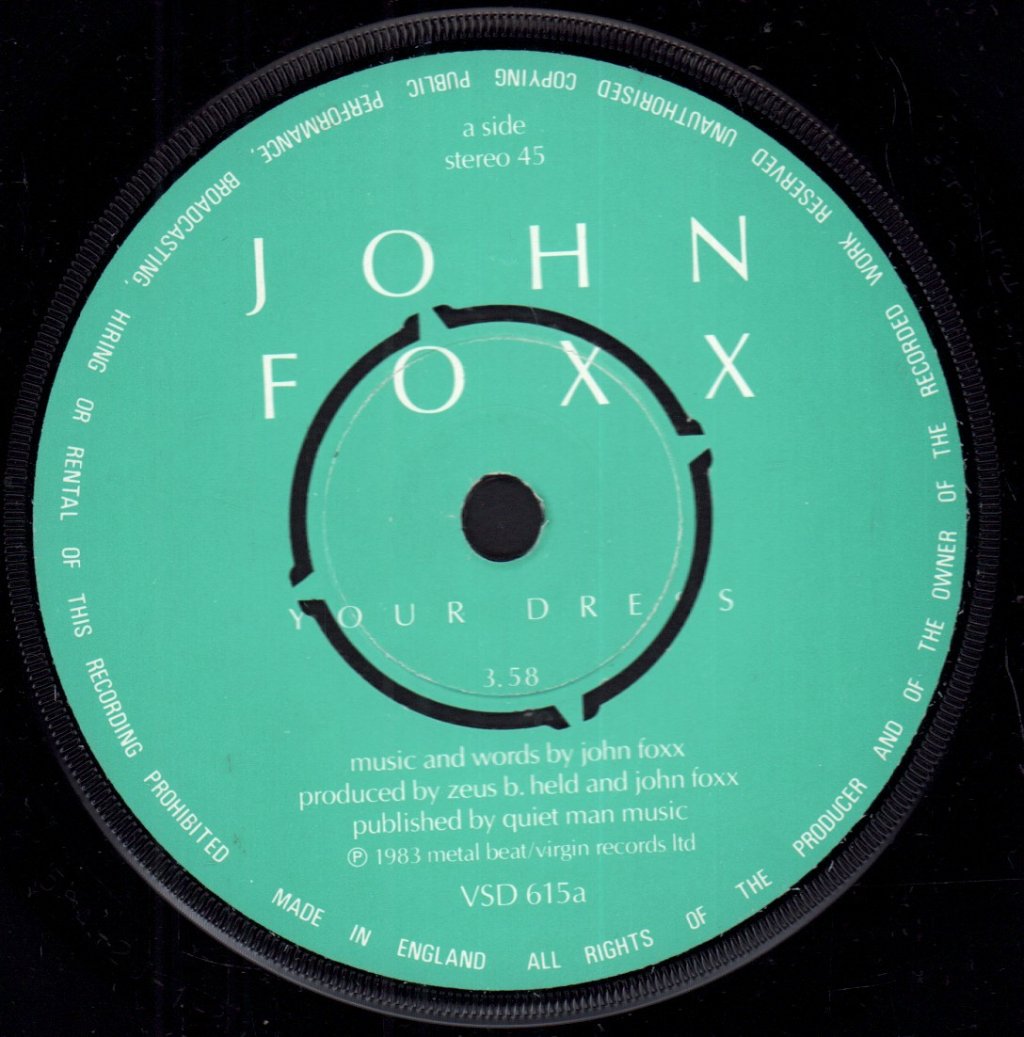 John Foxx - Your Dress - Double 7 Inch