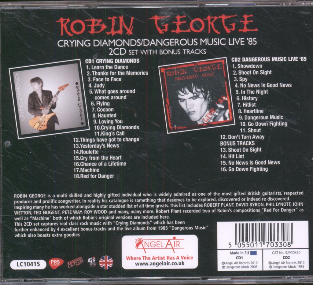 Robin George - Crying Diamonds / Dangerous Music Live '85 - Double Cd