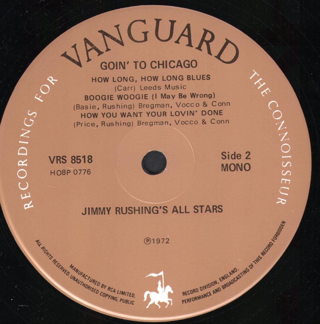 Jimmy Rushing's All Stars - Goin' To Chicago - Lp