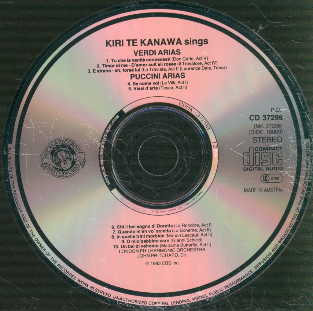 Kiri Te Kanawa - Verdi & Puccini - Cd