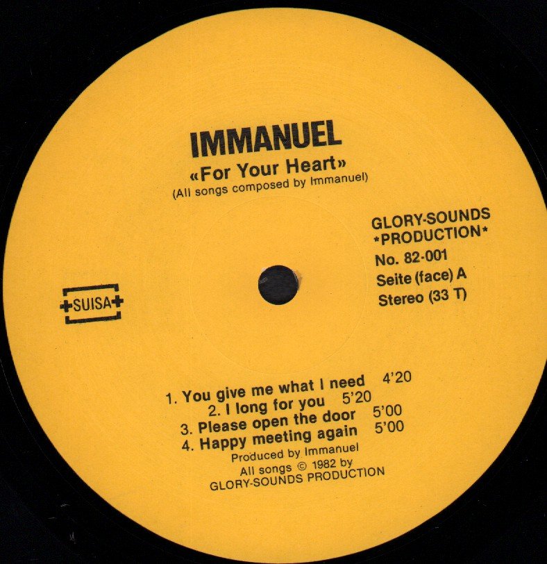 immanuel - For Your Heart - Lp