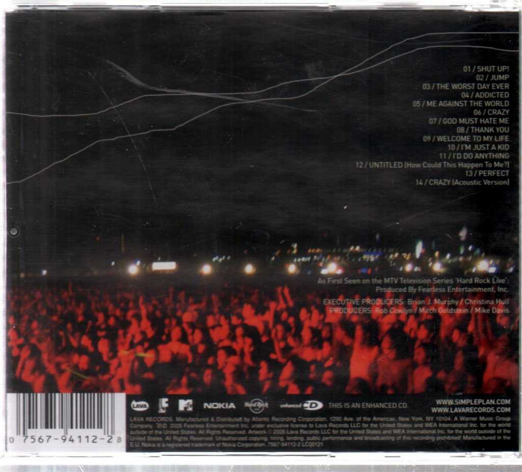 Simple Plan - Mtv Hard Rock Live - Cd