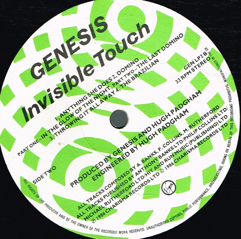 Genesis - Invisible Touch - Lp