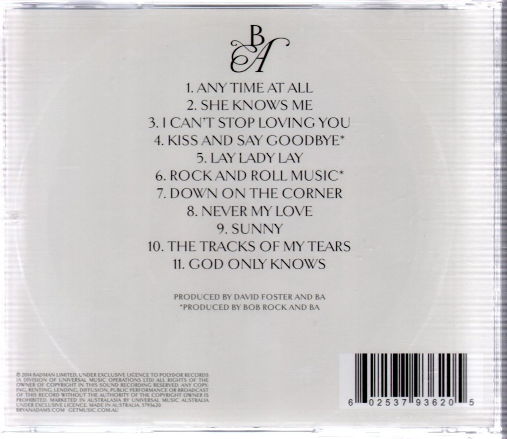 Bryan Adams - Tracks Of My Years - Cd
