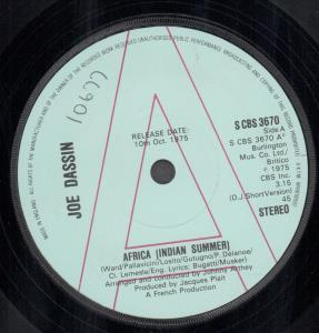 Joe Dassin - Africa - 7 Inch
