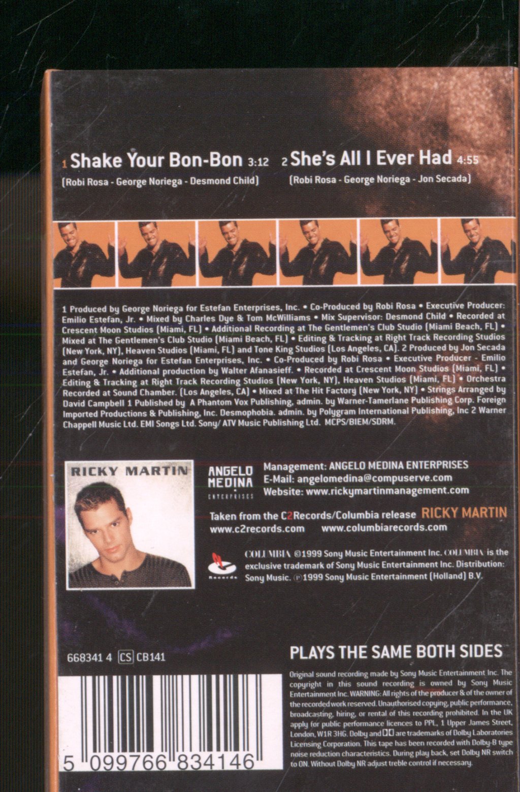 Ricky Martin - Shake Your Bon-Bon - Cassette
