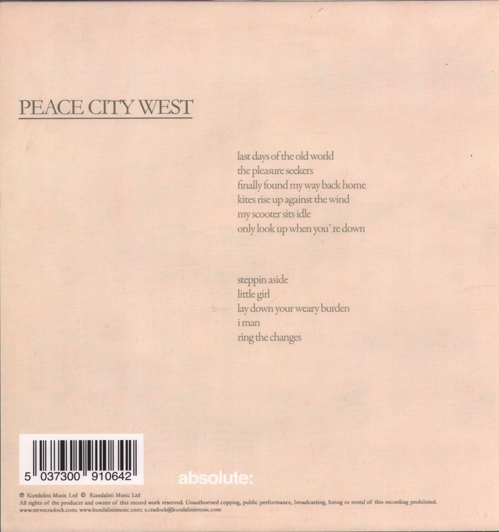 Steve Cradock - Peace City West - Lp