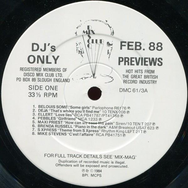 Various Artists - February 88 Previews - Lp