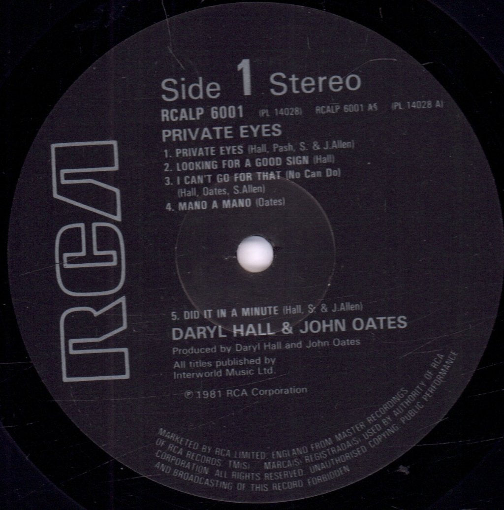 Hall And Oates - Private Eyes - Lp