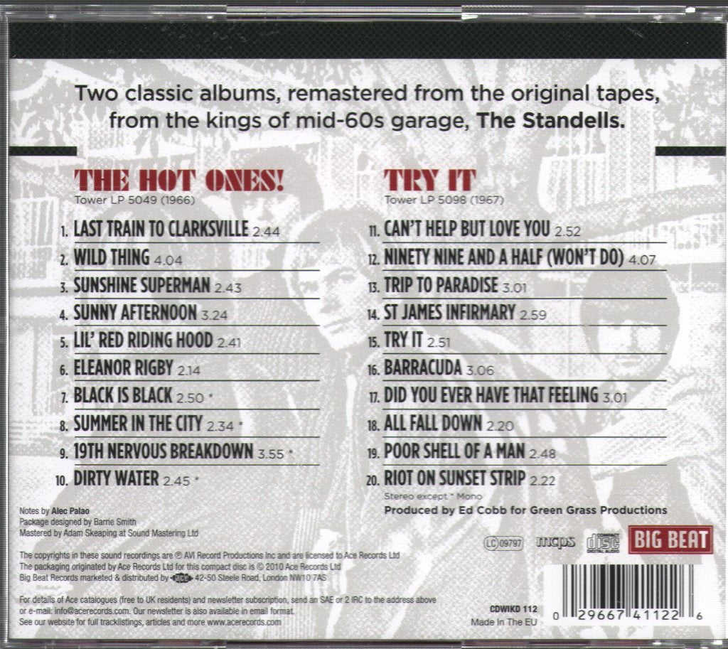 Standells - Hot Ones / Try It - Cd