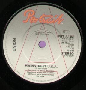 Union (80'S Artist) - Mainstreet Usa - 7 Inch
