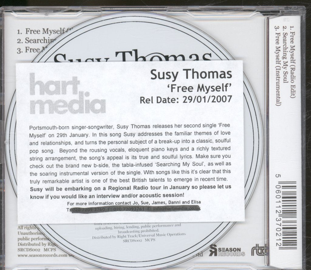 Susy Thomas - Free Myself - Cd