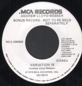 Andrew Lloyd Webber - Variation 16 - 7 Inch
