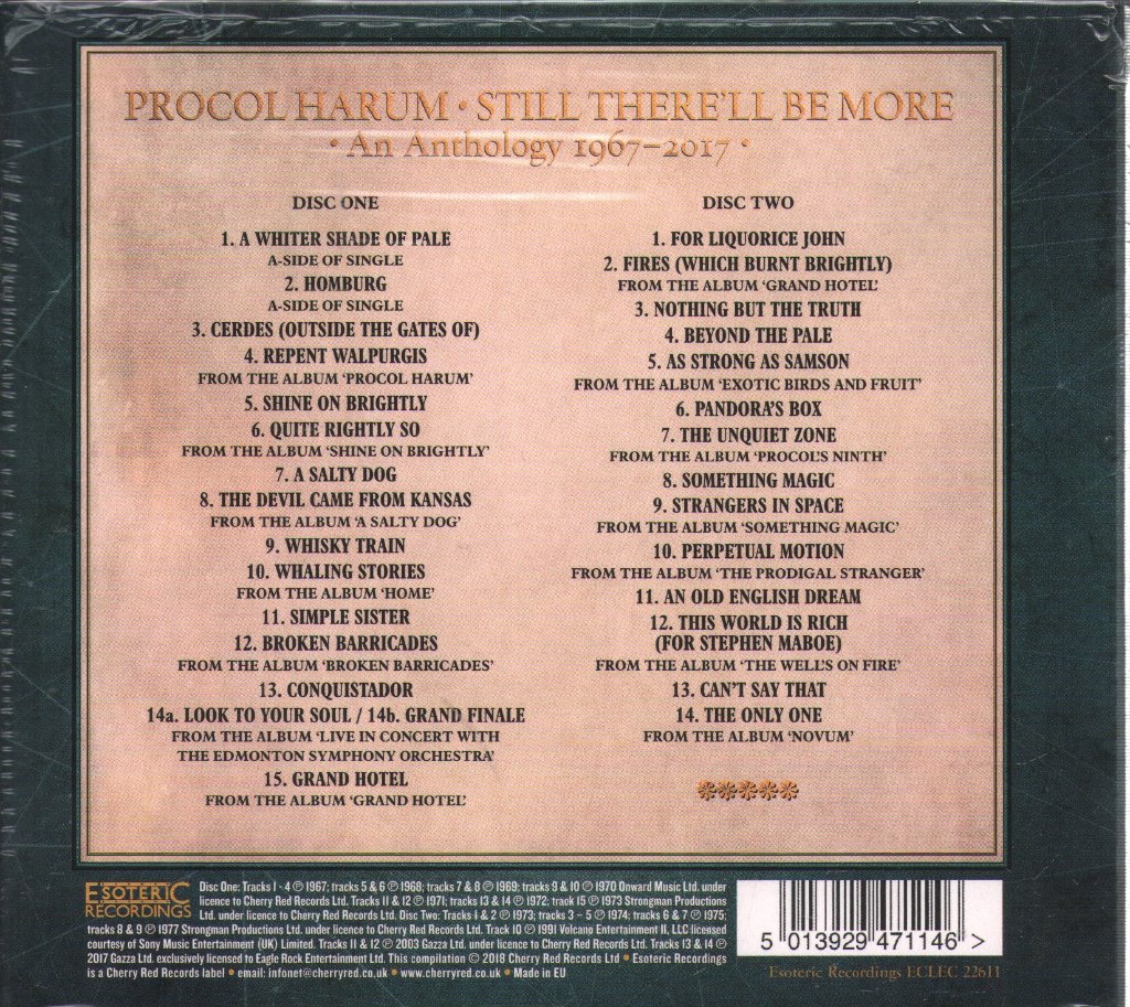 Procol Harum - Still There'll Be More (An Anthology 1967-2017) - Cd Set