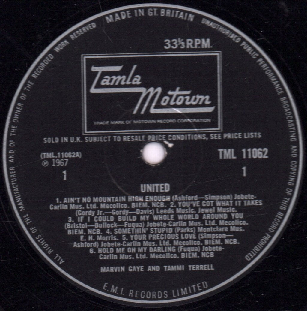 Marvin Gaye And Tammi Terrell - United - Lp