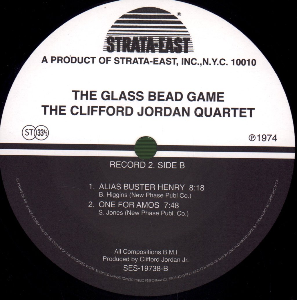 Clifford Jordan Quartet - Glass Bead Games - Double Lp