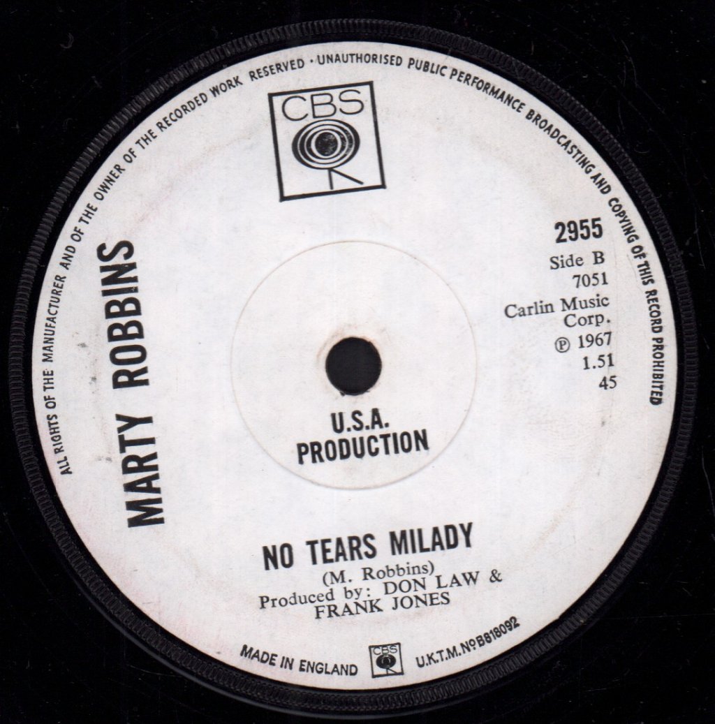 Marty Robbins - Tonight Carmen - 7 Inch