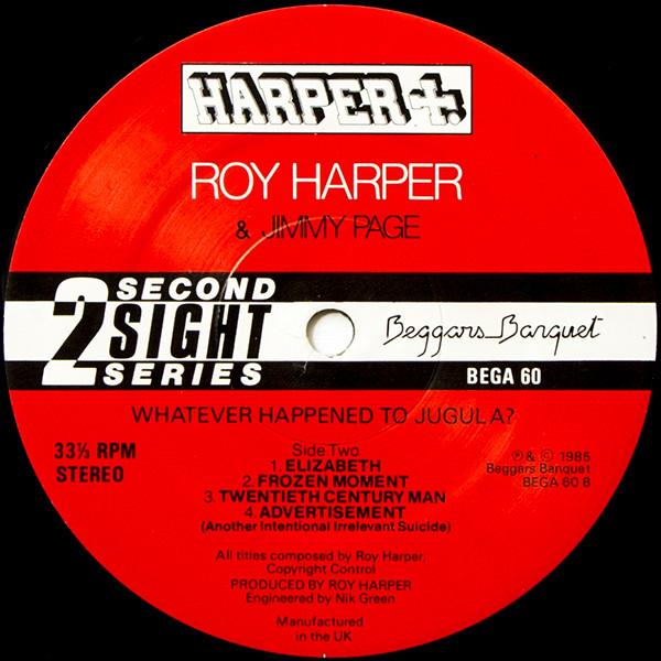 Roy Harper And Jimmy Page - Whatever Happened To Jugula? - Lp