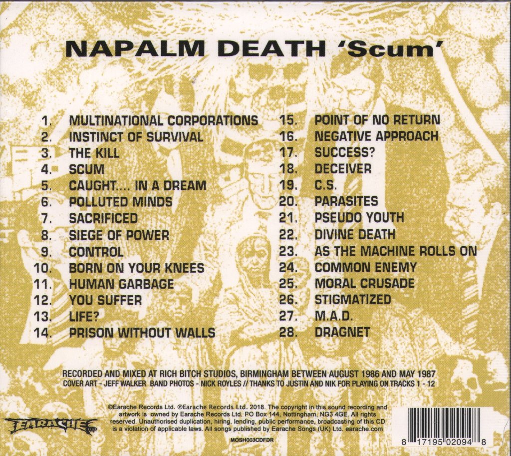Napalm Death - Scum - Cd