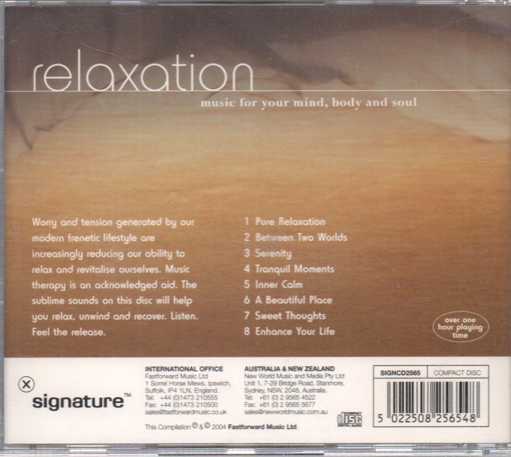 relaxation - music for your mind, body and soul - Cd