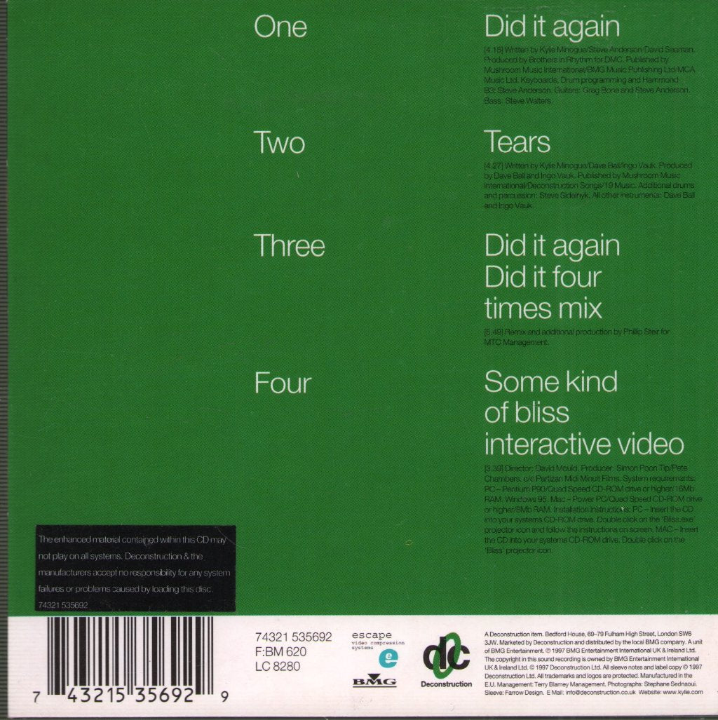 Kylie Minogue - Did It Again - Cd