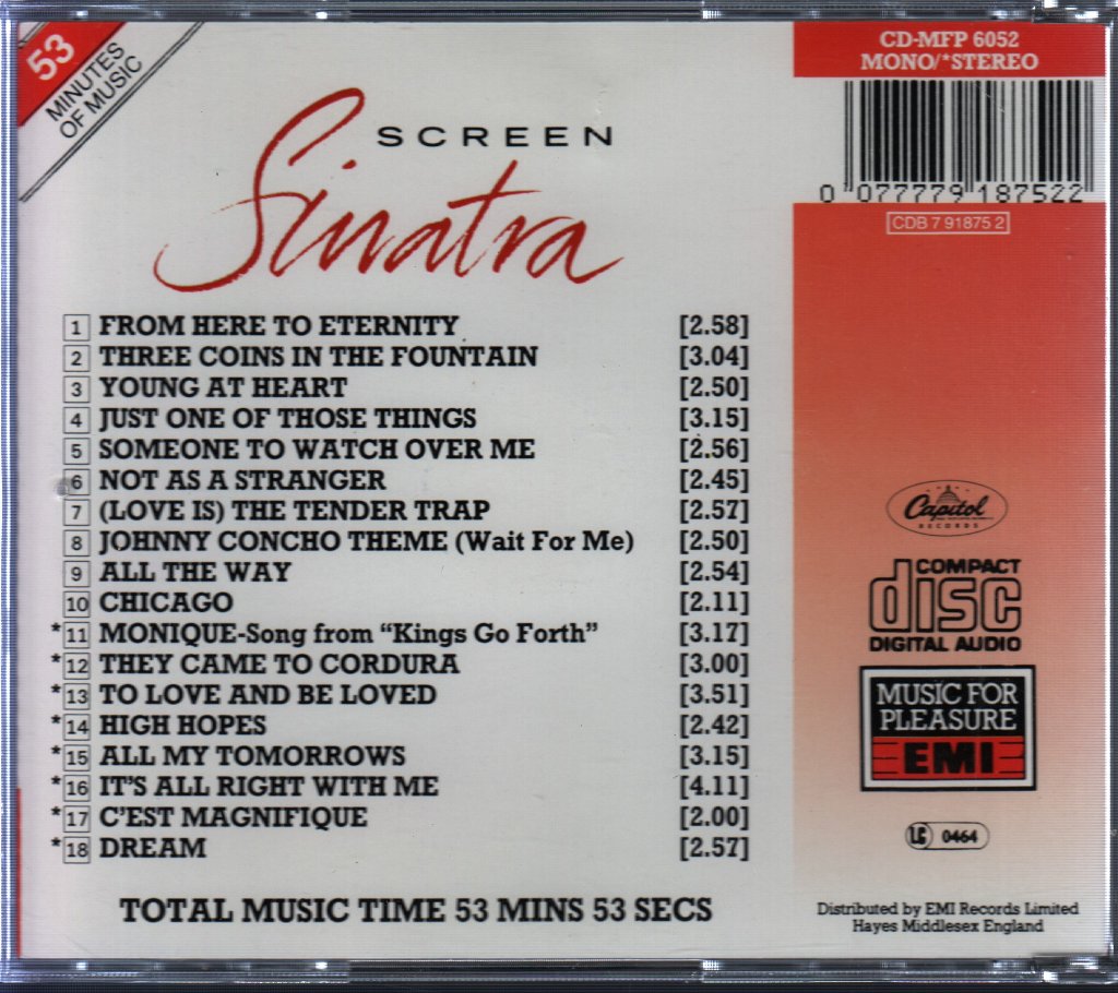 Frank Sinatra - Screen Sinatra - Cd