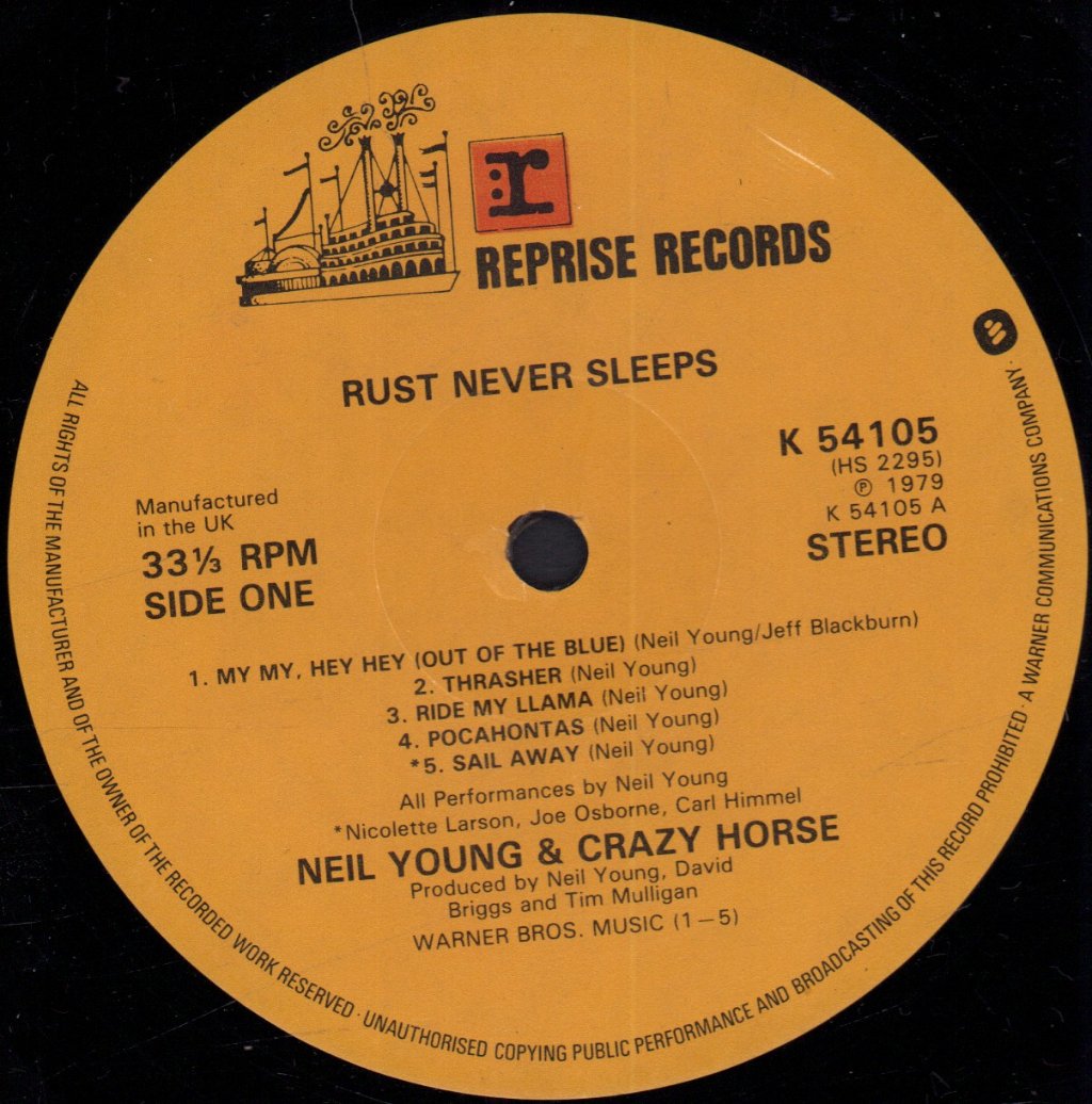 Neil Young - Rust Never Sleeps - Lp