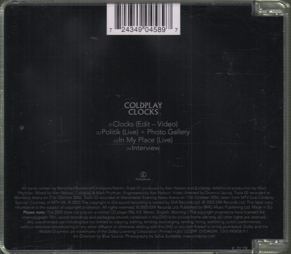 Coldplay - Clocks - Dvd
