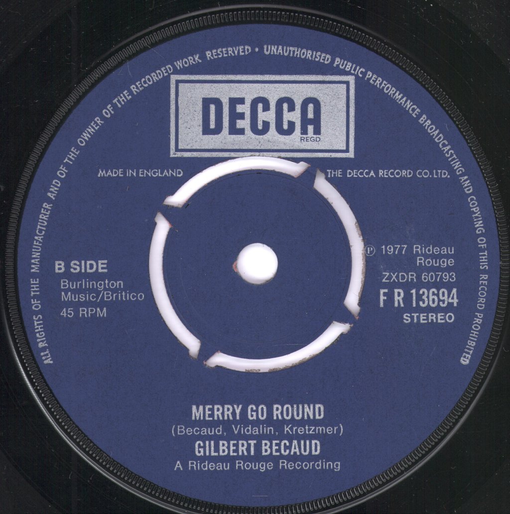 Gilbert Becaud - L'Amour - 7 Inch