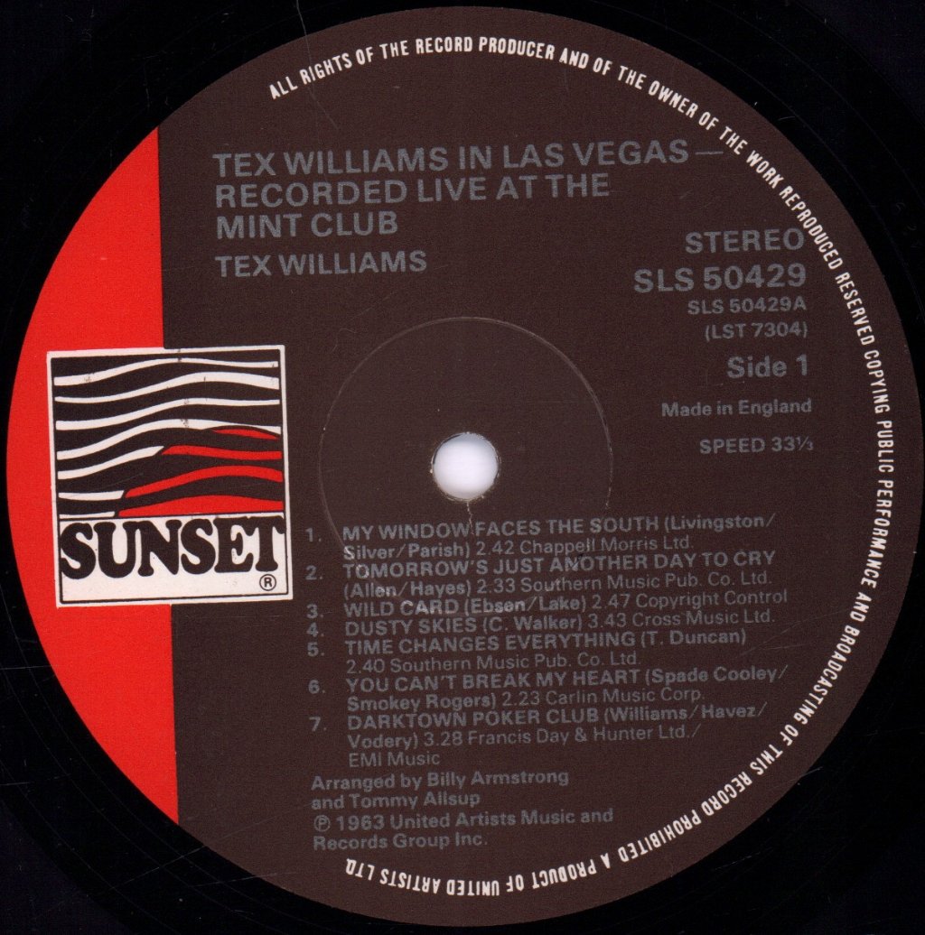 Tex Williams - In Las Vegas - Lp