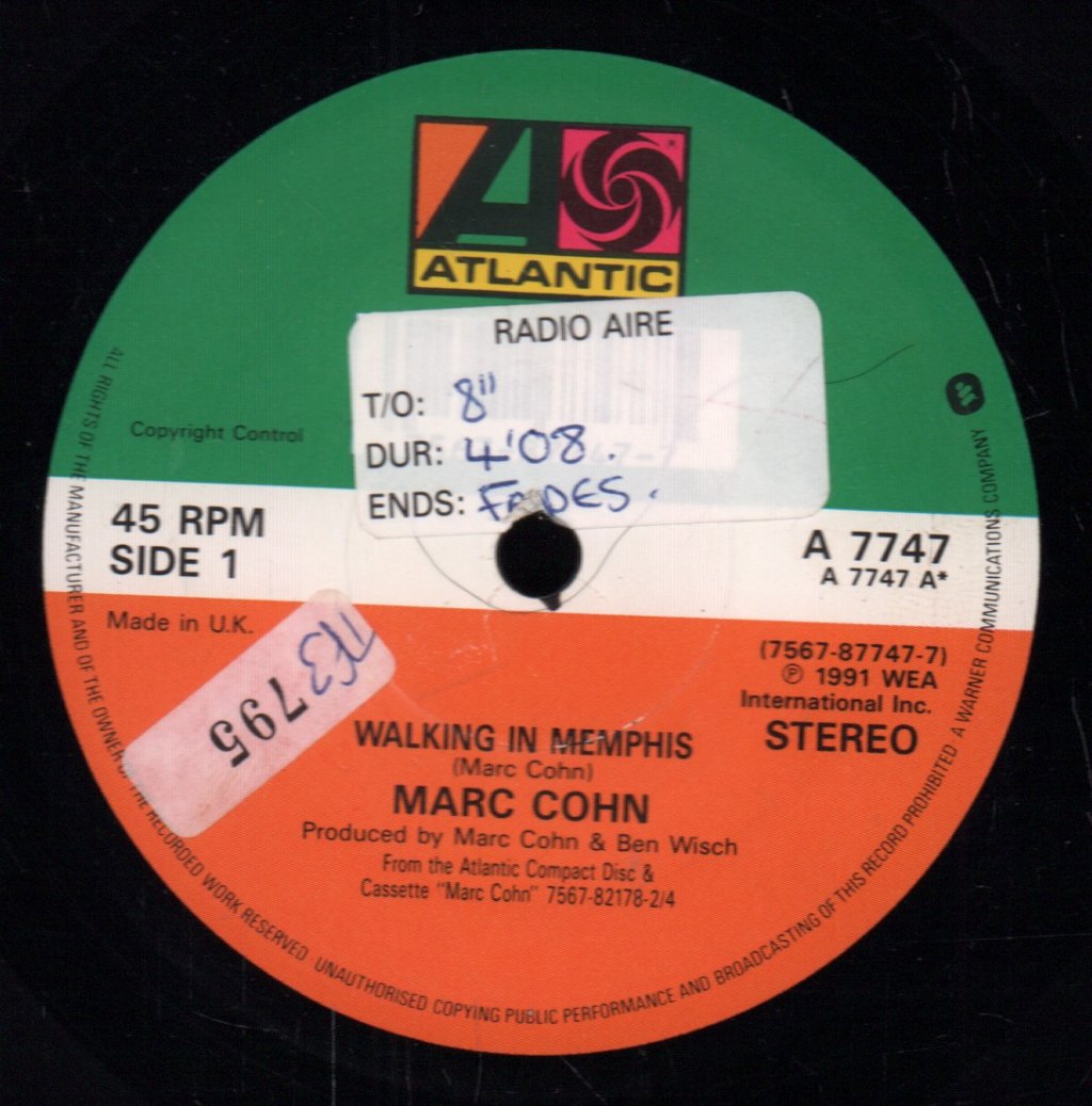 Marc Cohn - Walking In Memphis - 7 Inch