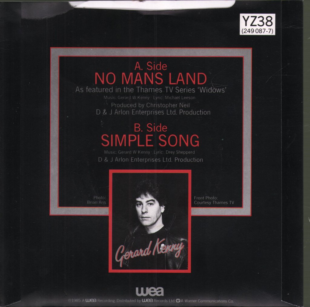 Gerard Kenny - No Man's Land - 7 Inch