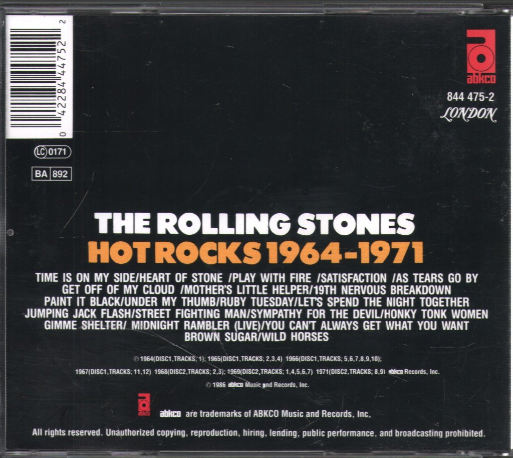 Rolling Stones - Hot Rocks 1964-1971 - Cd Set