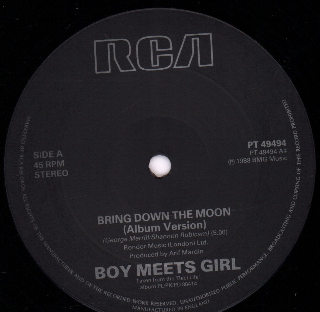Boy Meets Girl (Pop) - Bring Down The Moon - 12 Inch