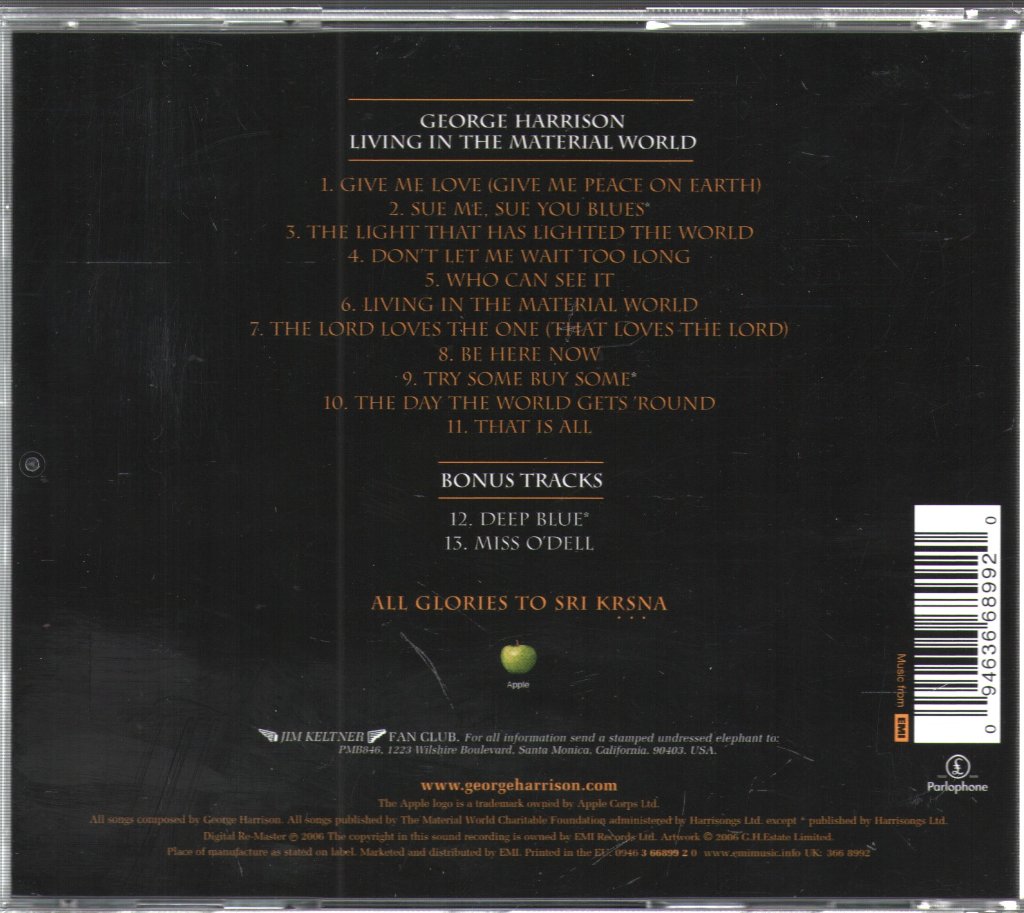 George Harrison - Living In The Material World - Cd