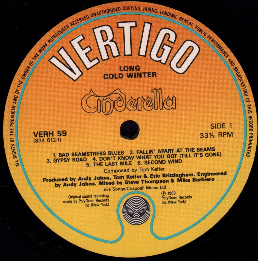 Cinderella - Long Cold Winter - Lp