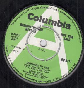 Donald Peers - Somewhere My Love - 7 Inch