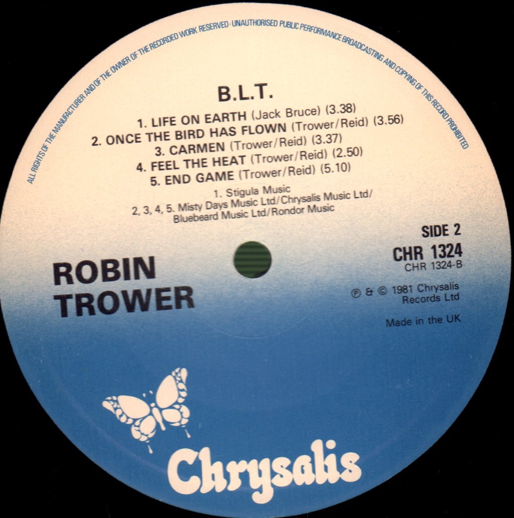 Jack Bruce / Bill Lordan / Robin Trower - Blt - Lp