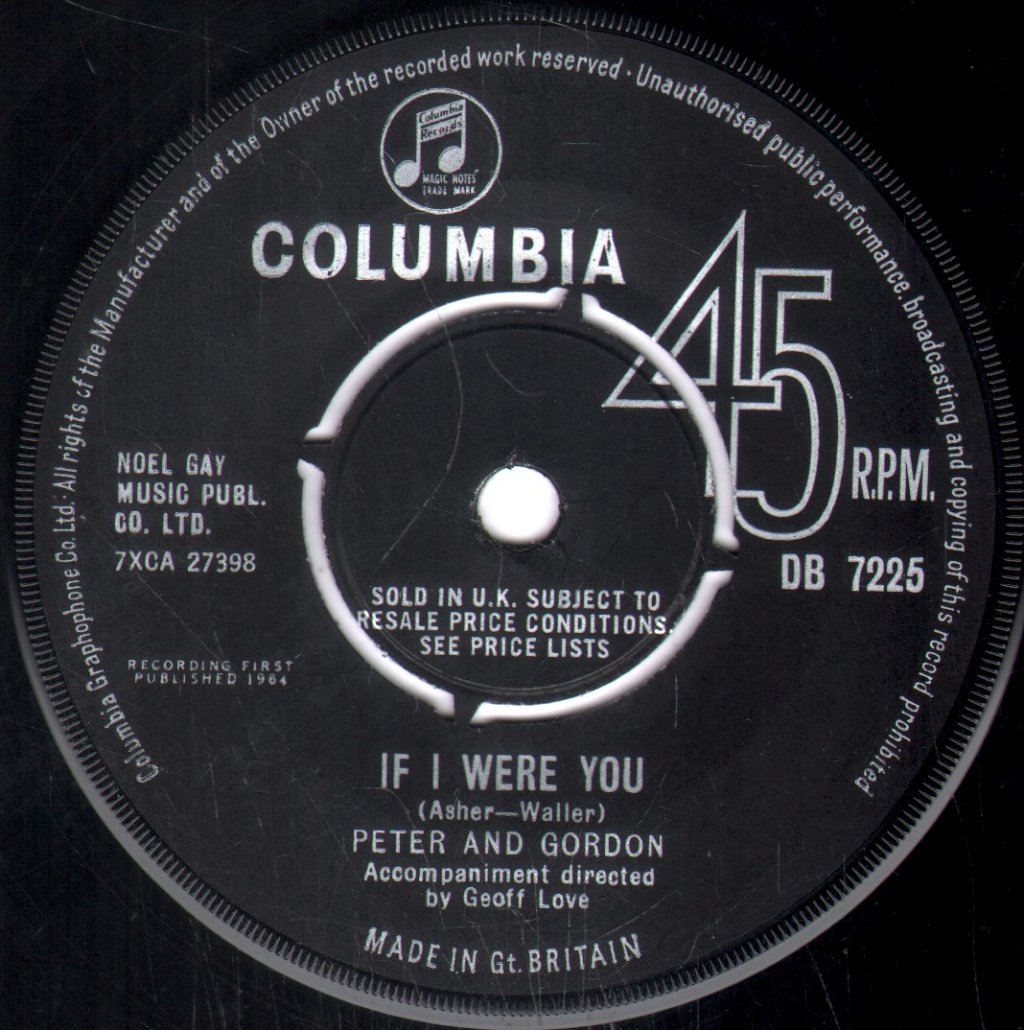 Peter And Gordon - A World Without Love - 7 Inch