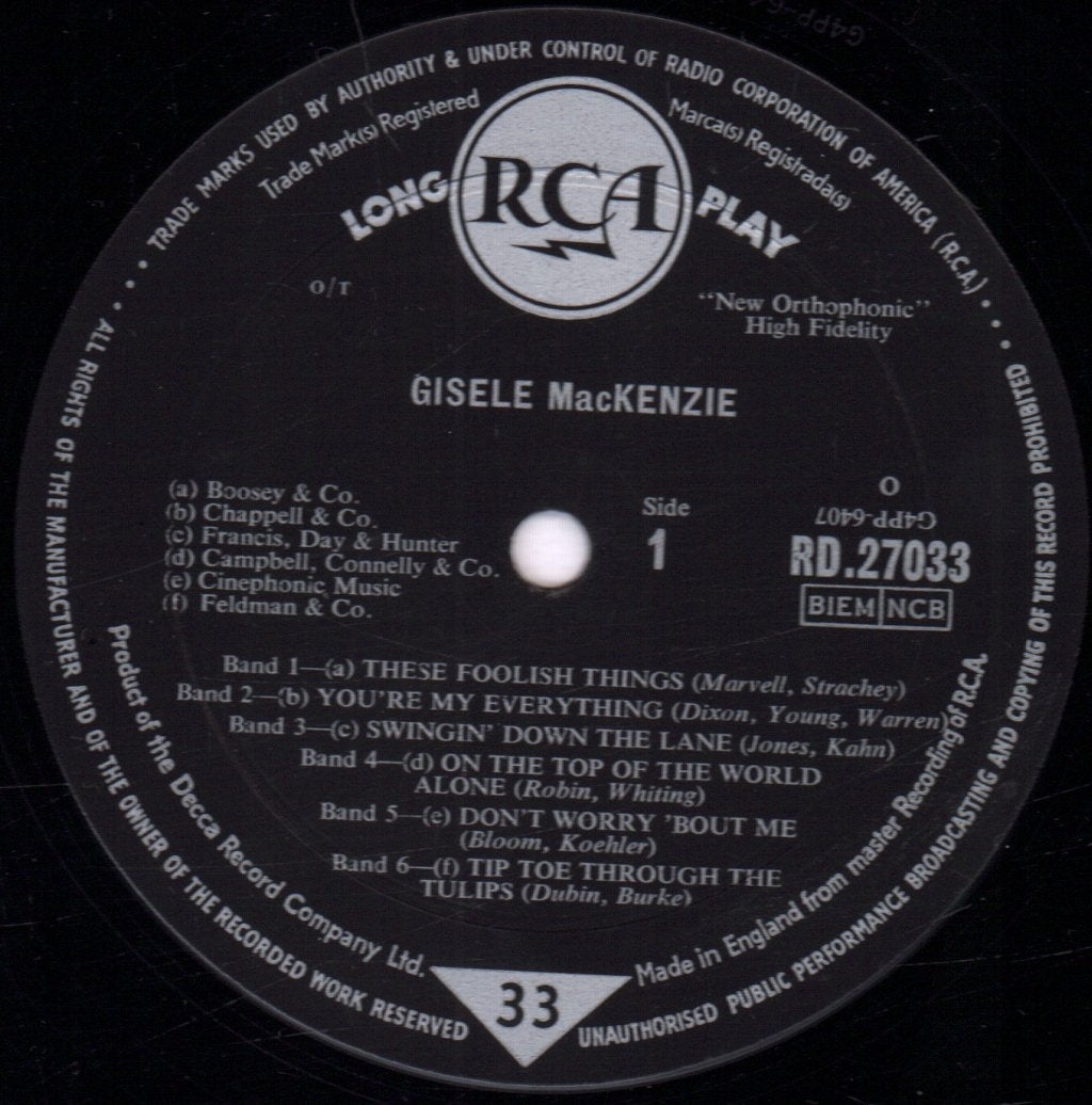 Gisele Mackenzie - Gisele MacKenzie - Lp