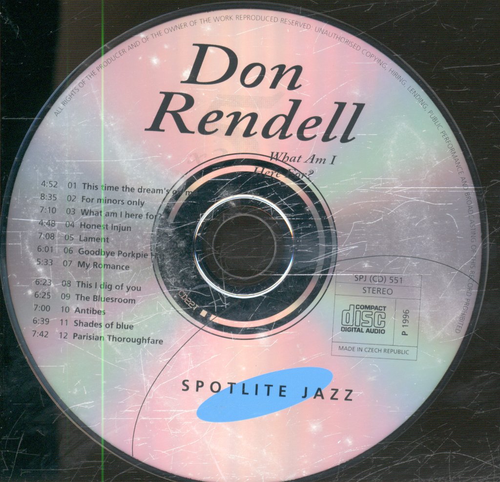 Don Rendell - What Am I Here For? - Cd