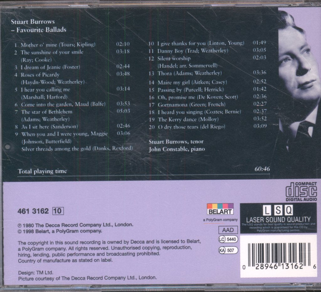 Stuart Burrows, John Constable - Favourite Ballads - Cd