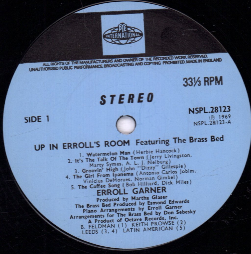 Erroll Garner - Up In Erroll's Room - Lp