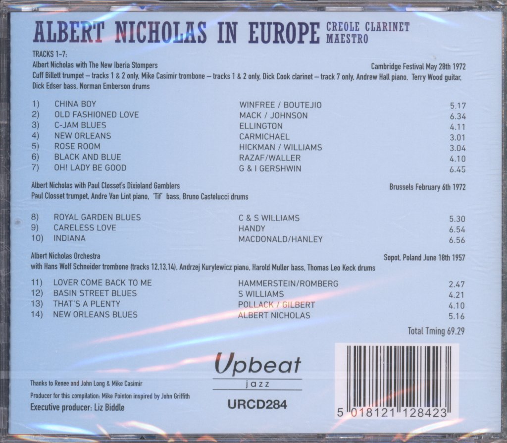 Albert Nicholas - Albert Nicholas In Europe - Cd